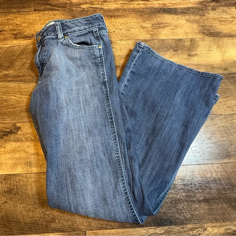 Vintage GAP Ultra Low Rise Flare Jeans Womens 8R Cotton Blend Stretch 2001 Y2K